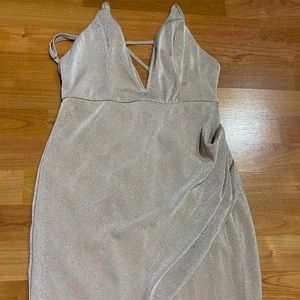Short nude Champaign dress